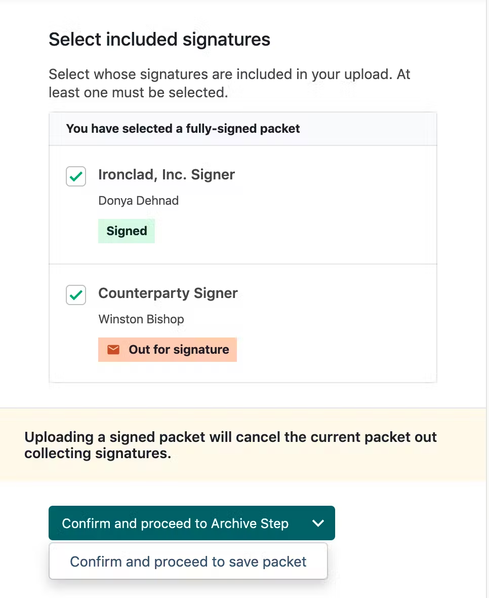 Upload Signed Documents Ironclad 1547