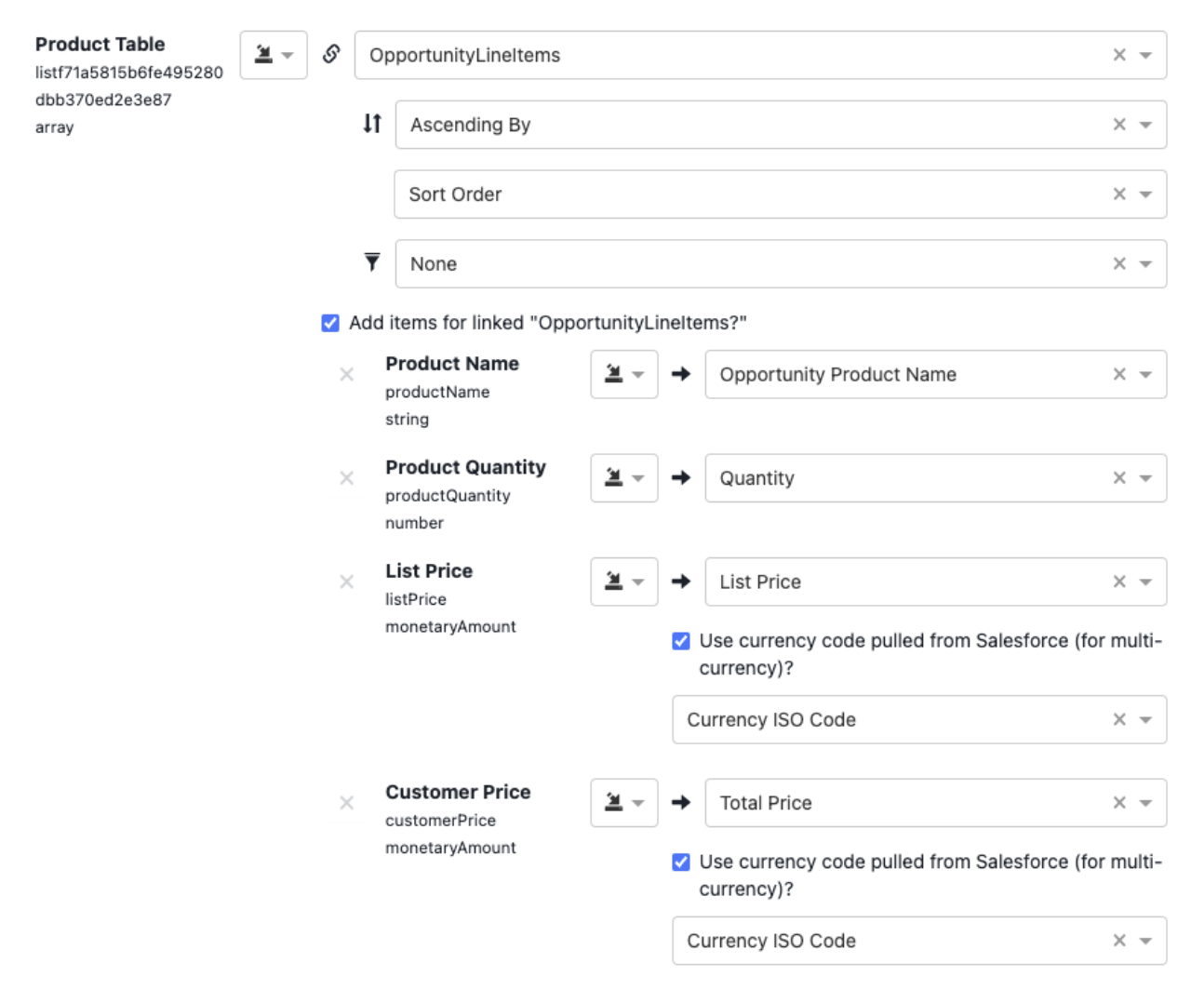 Salesforce CPQ Product Mapping Examples Ironclad