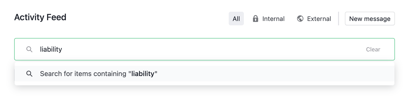 Activity Feed Search and Filters – Ironclad