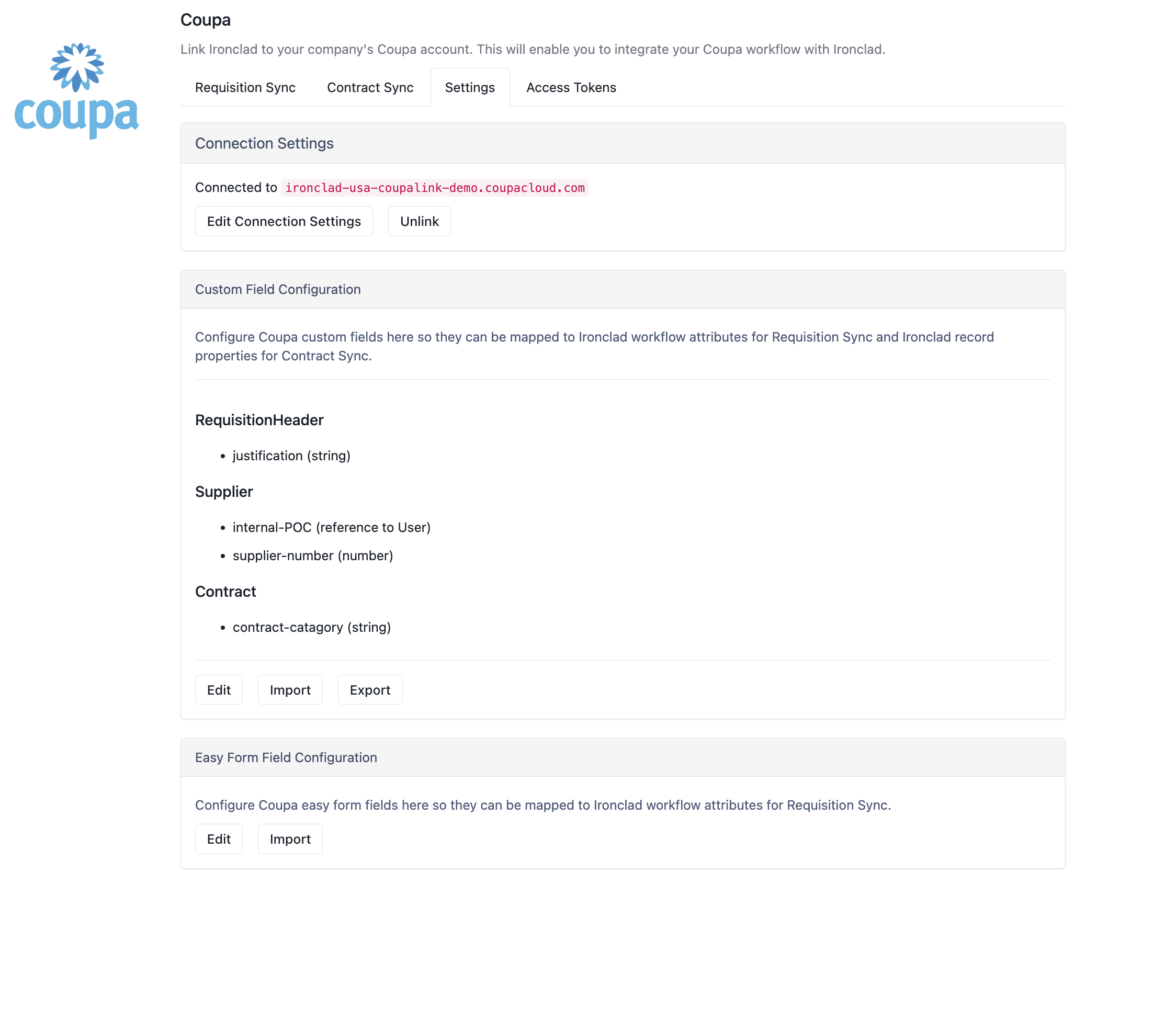 Use Custom Fields And Easy Forms In Coupa Integration – Ironclad