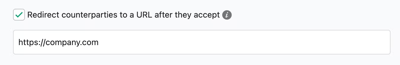 An image of the redirect modal.