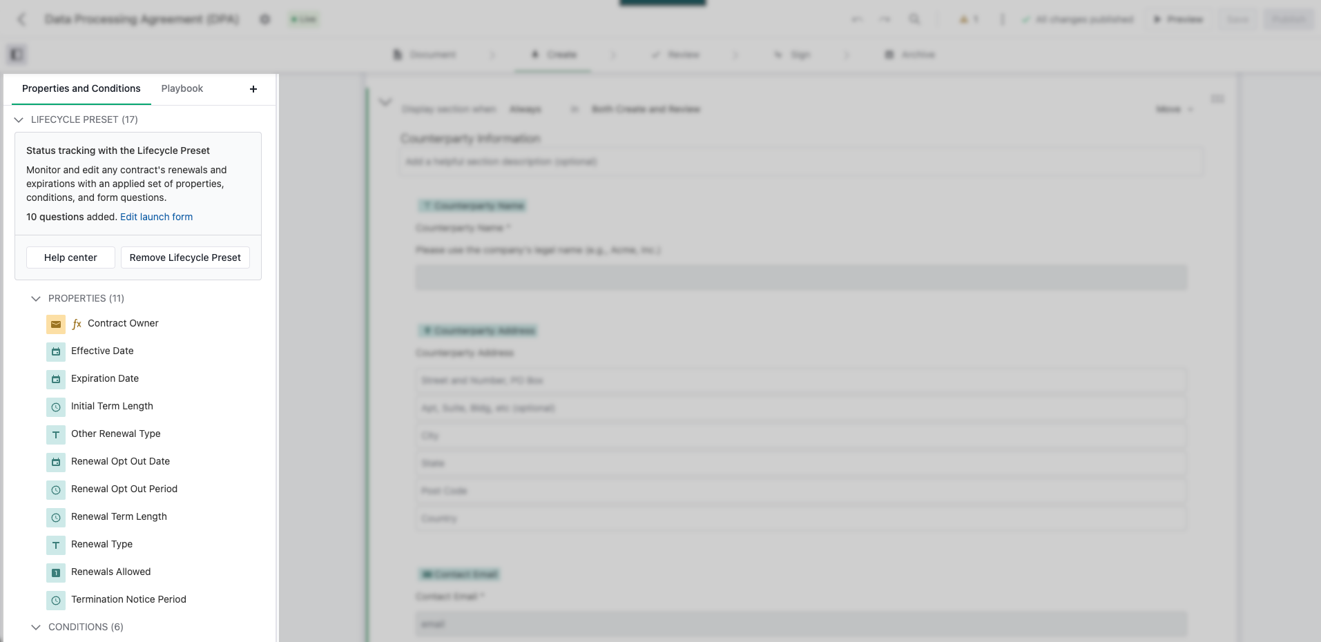 Use the Lifecycle Preset in Workflow Designer – Ironclad