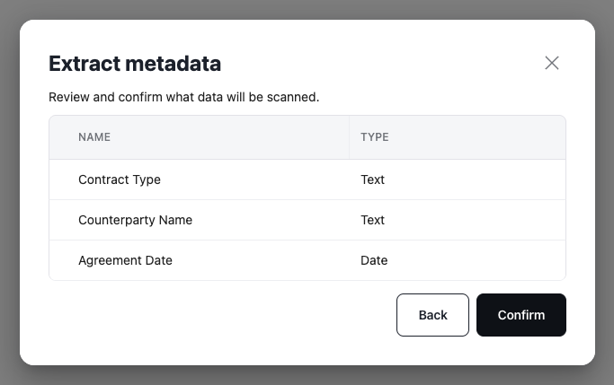 Extract Metadata Overview – Ironclad